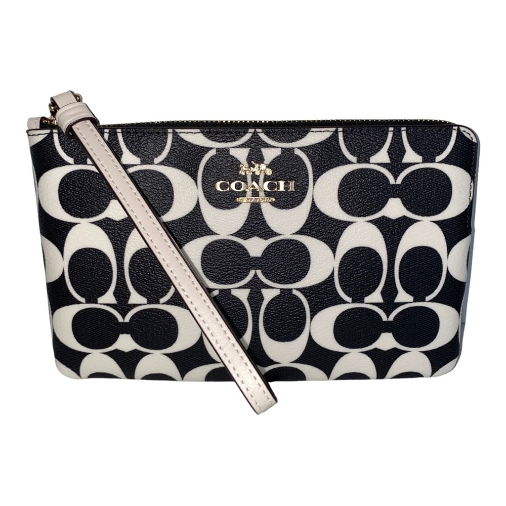 Coach Large Zip Signature Wristlet - Picture 8 of 9